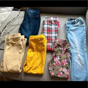 Size 5 Girls pants (six pair)